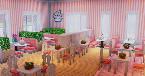 Bakery/Cafe - Album on Imgur Minecraft Towns, Cute Minecraft House, Minecraft Bakery, Build Cute, Minecraft Furniture Ideas, Cute Minecraft, Interior Minecraft, Minecraft Decoration, Minecraft Aesthetic