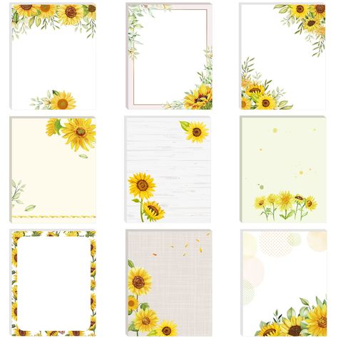 PRICES MAY VARY. What You Will Receive: the package contains 9 pieces of sunflower cute sticky notes in 9 different designs, 50 sheets for each pad, the abundant quantity and interesting design can meet your daily use and replacement needs, which you can share with your friends and colleagues Sunflower Patterns: these sunflower sticky note pads adopt aesthetic sunflower design, exquisite and beautiful, so that you can feel the pleasure brought by sunflowers, bringing joy to your daily use Sticky Stick Notes, Sunflower Colors, Note Pads, Sunflower Pattern, Ink Toner, Sticky Note, Sunflower Design, Writing Pad, Memo Pad