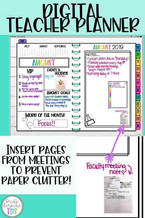 Teacher Ipad Uses, Free Teacher Digital Planner, Digital Teacher Planner Goodnotes, Webpage Ideas, Canva Education, Diversity Activities, Editable Teacher Planner, Digital Teacher Planner, Dates To Remember