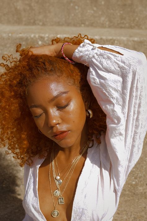 Pelo Afro, Dyed Natural Hair, Hair Inspo Color, Hair Color For Black Hair, Dream Hair, Ginger Hair, Afro Hairstyles, Black Girls Hairstyles, Brown Skin