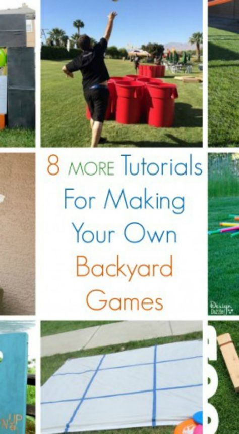 8 MORE Tutorials For Making Your Own Backyard Games – Party Ideas Yard Pong Diy, Post Prom Games, Yard Pong, Prom Food, Bbq Ideas Backyard, Games Party Ideas, Giant Beer Pong, Prom Games, Giant Yard Games