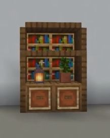 Bookshelves Minecraft, Minecraft Shelf Ideas, Minecraft Bookshelf Ideas, Minecraft Shelf, Minecraft Bookshelf, Minecraft Rooms, Interior Minecraft, Minecraft Decoration, Minecraft Interior