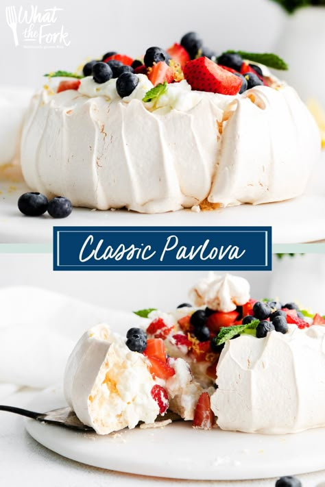 Dairy Free Pavlova Recipe, Gluten Free Pavlova, Gluten Free Pavlova Recipe, Whipped Egg Whites Desserts, Best Pavlova Recipe, Egg White Dessert Recipes, Egg White Desserts, Egg White Recipes Dessert, Egg White Meringue