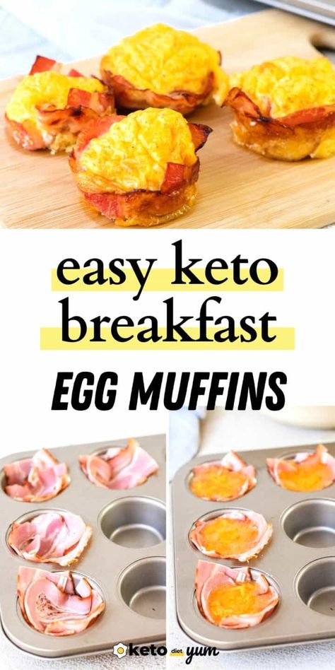 Keto Egg Muffins, Egg Cups Recipe, Breakfast Egg Muffins, Easy Keto Breakfast, Egg Muffins Recipe, Healthy Low Carb Dinners, Egg Muffins Breakfast, Easy Keto Meal Plan, Low Carb Low Fat Recipes