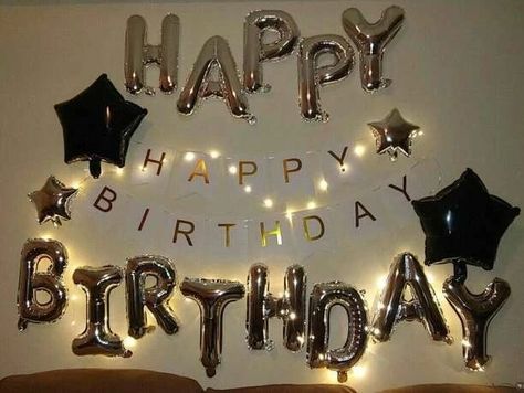 Happy Birthday Mamu, Bf Bday, Birthday Surprises For Him, Wall Layout, Birthday Decorations At Home, 60th Bday, Birthday Decorations For Men, Happy Birthday Decor, Birthday Room Decorations