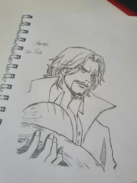 Shanks art by me Shanks One Piece Sketch, Shanks Sketch Pencil, Shanks One Piece Drawing, Shanks Sketch, Shanks Drawing, Shanks Manga, Samurai Tattoo Design, Naruto Sketch Drawing, Eye Drawing Tutorials