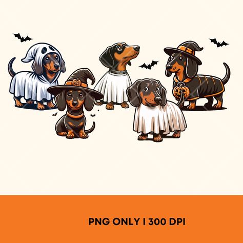 Weiner Dog Halloween, Halloween Dachshund, Dachshund Halloween, Dachshund Illustration, Halloween Wallpaper Iphone Backgrounds, Dog Yard, Cute Dogs Images, Spooky Tattoos, Dachshund Mom