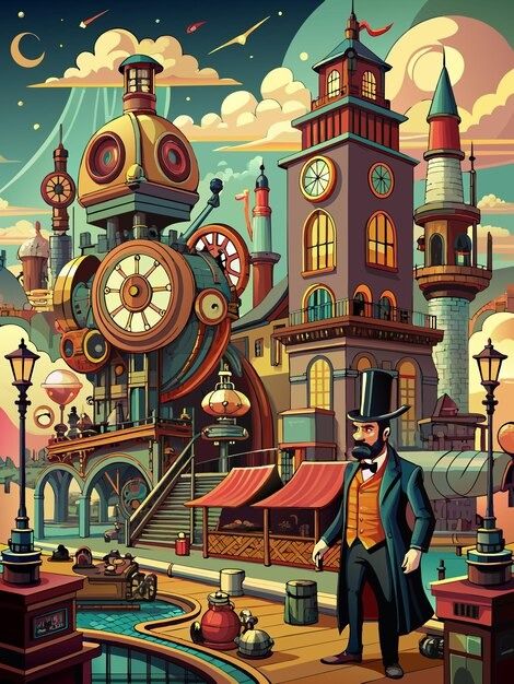 Comic cartoon steampunk victorian city vectors, photos and PSD files | Free download Victorian City, Vector Graphics Illustrations, Floating Island, City Vector, Steampunk Victorian, Comic Cartoon, Graphics Illustration, Steam Punk, File Format