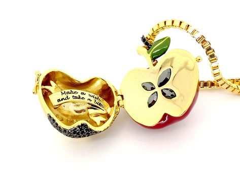 Snow White Poison Apple, Poison Apple, Disney Couture, Horseshoe Necklace, Photo Locket Necklace, Lucky Horseshoe, Photo Locket, Disney Jewelry, Silver Lockets