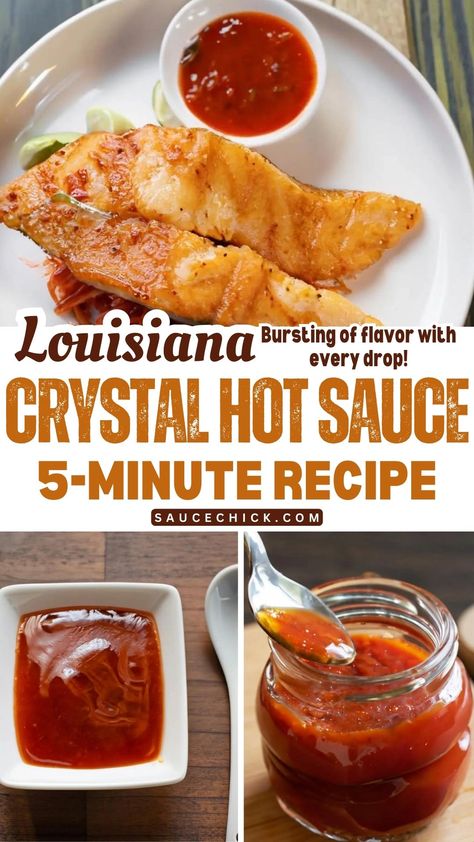 Crystal Hot Sauce Recipe Louisiana Hot Sauce Recipe, Crystal Hot Sauce, Hot Sauce Recipe, Louisiana Hot Sauce, 5 Minute Meals, Hot Sauce Recipes, Cooking Thermometer, Southern Cuisine, Fusion Food