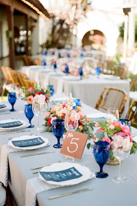 Spanish Chic Wedding, Blue And White Mexican Wedding, Blue Goblets Wedding, Spanish Wedding Decor, Spanish Inspired Wedding, Spanish Style Weddings, Wedding Spanish, Talavera Wedding, Spanish Style Wedding