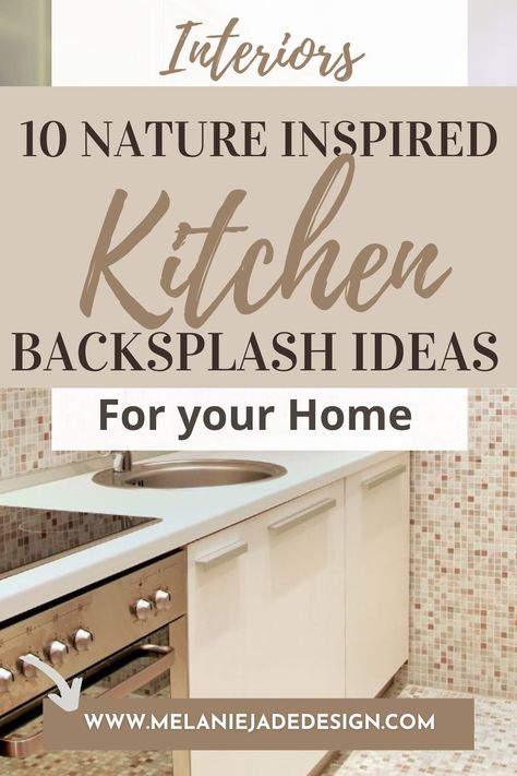 Add a bit of biophilic design to your kitchen with some nature inspired backsplashes. Here are a few to get you started. #kitchenbacksplash #kitchenideas #biophilicdesign Lichen Backsplash Ideas, Botanical Kitchen Ideas, Earthy Backsplash Kitchen, Biophilic Design Kitchen, Organic Backsplash, Modern Backsplash Ideas, Nature Inspired Kitchen, Kitchen Nordic Style, Organic Kitchen Design