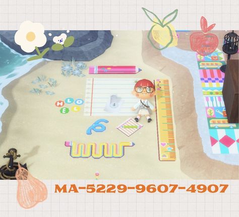 Acnh Kidcore, Pastel Kidcore, Pink Island, So Kawaii, Animal Crossing Memes, Acnh Design, Animal Crossing Wild World, Island Theme, Qr Codes Animal Crossing