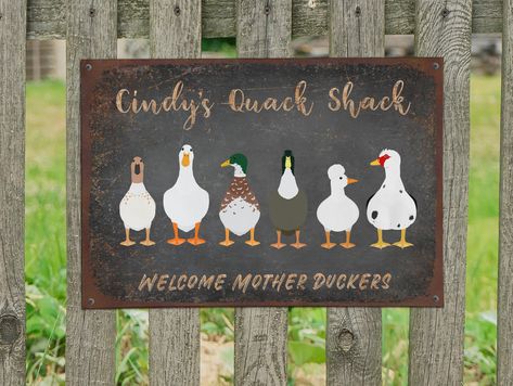 Duck Signs, Duck Farming, Daughter Wedding Gifts, Duck Gifts, Signal Flags, Chicken Decor, Nails And Screws, Occupational Health And Safety, Custom Metal Signs