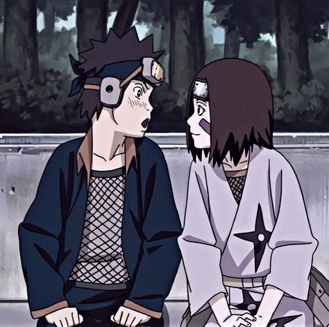 Tobi And Rin, Obito And Rin Matching Pfp, Obito And Rin Couple, Obito Uchiha And Rin, Rin And Obito, Obito X Rin, Rin Y Obito, Obito And Rin, Chibi Naruto Characters