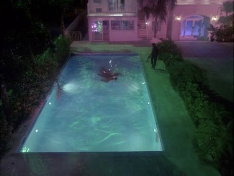 Miami Vice Fashion, Pool At Night, 80s Interior, Coconut Dream, Neon Nights, Malibu Barbie, Pink House, Miami Vice, Retro Futurism