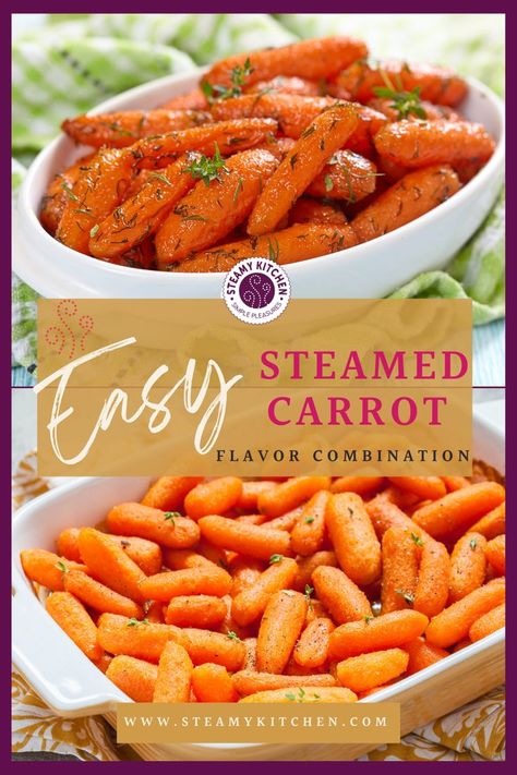 Steamed Carrots In Microwave, How To Steam Carrots, Steamed Carrots Recipe, Steam Carrots, Carrots Recipe Healthy, Steamed Baby Carrots, Cooked Baby Carrots, Steam Vegetables Recipes, Eating Raw Vegetables