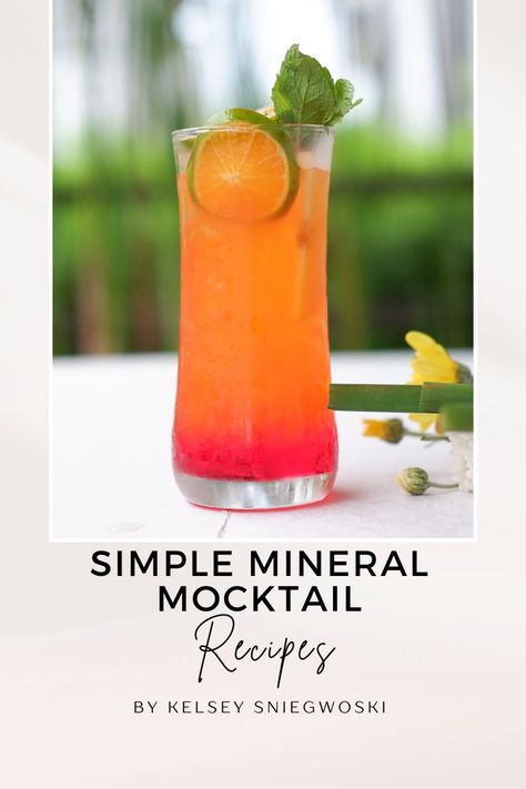 Mineral Drink Recipe, Mocktails Adrenal, Mineral Water Mocktails, Mineral Rich Drinks, Gut Healing Mocktails, Mineral Mocktail Recipe, Adrenal Mock Tail, Lmnt Drink Recipes, Adrenal Mocktail Recipe