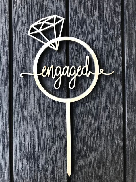 Engaged Cake Topper, Engaged Cake, Ring Cake Topper, Confirmation Cake Topper, Engagement Party Cake, We're Engaged, Engagement Cake Toppers, We Are Engaged, Ring Cake