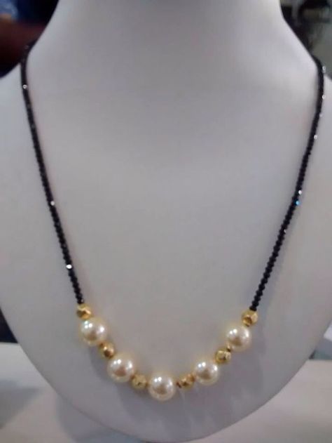 B beads Black Crystal Nallapusalu, Black Crystals Mangalsutra, Pearl Earrings Designs, Black Beads Mangalsutra Design, Fancy Jewelry Necklace, Handmade Crystal Jewelry, Pearl Jewelry Design, Online Gold Jewellery, Gold Jewelry Simple Necklace