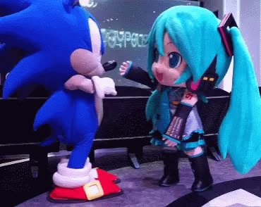 Sonic Miku, Miku Hatsune Vocaloid, Sonic Funny, Sonic Franchise, Fandom Crossover, Blue Hedgehog, Miku Vocaloid, Miku Hatsune, Sonic And Shadow