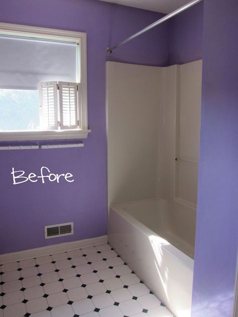 Moulding around bathtub, what a diff. Need to do this in the new house, what a difference! Love the look! Hang Shelves, Bathtub Makeover, Bathtub Surround, Cottagecore Kitchen, Bathtub Remodel, Cheap Bathrooms, Bathroom Tub, Bathroom Redo, Budget Bathroom