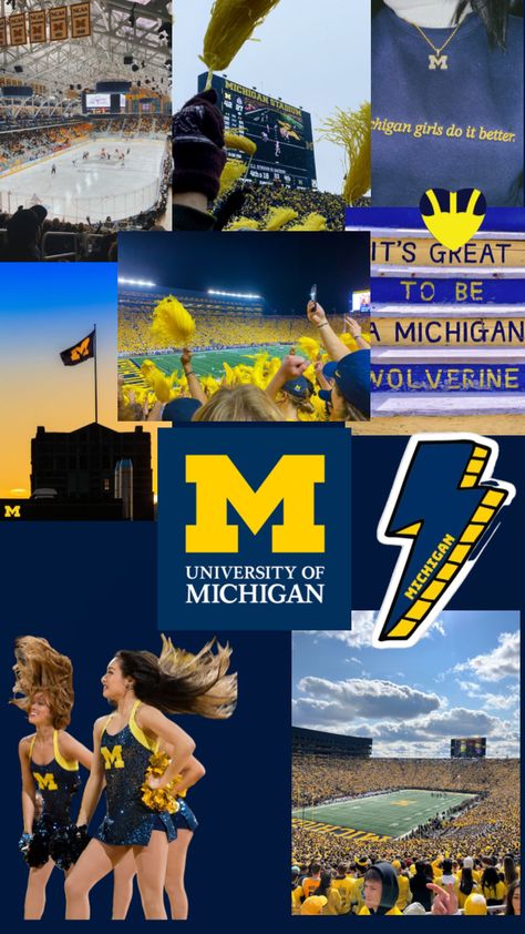 Umich Aesthetic, U Michigan, Jj Mccarthy, College Canvas, University Inspiration, Michigan Hockey, Michigan College, University Lectures, College Goals