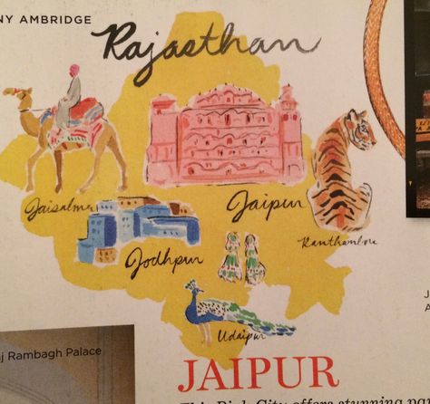 rajasthan Rajasthan Illustration, Incredible India Posters, Rajasthan Gk, Upsc Study, Landmark Poster, Project Cover Page, India Poster, India Travel Places, Rajasthani Art