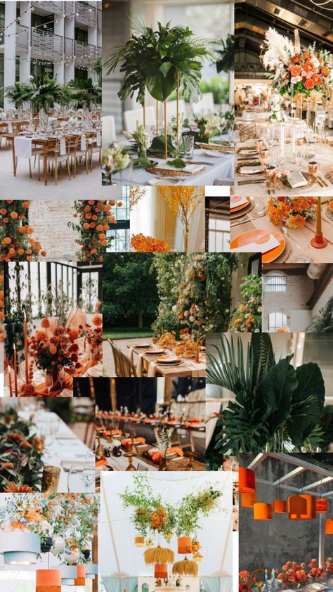 Orange Green Wedding, Green Summer Wedding, Orange And Green, Avocado Green, Wedding Design, Green Wedding, Orange Gold, Bright Orange, Green And Orange