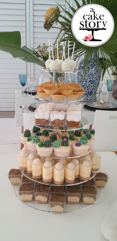 Desert Stands Display, Dessert Tier Display, Desert Cupcakes, Milk Tarts, Dessert Tier, Lemon Cheesecakes, Cupcakes Lemon, Desert Cups, Deserts Cupcakes