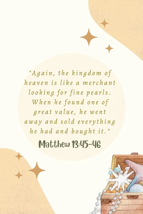 The parable of the pearl of great price is a lesson in our own value and the lengths that God will go to to rescue and redeem us. #biblestudy #pearlofgreatvalue #parablesinthebible The Pearl Of Great Price, Pearl Of Great Price, Fill My Cup Lord, Christian Graphic Tees, The Kingdom Of Heaven, Comforting Bible Verses, Biblical Womanhood, Womens Bible Study, Kingdom Of Heaven