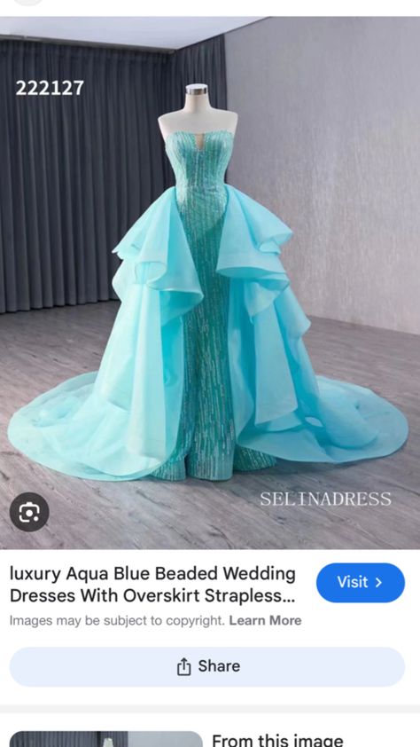 Perfect color for a wedding! Perfect dress design! Aqua Wedding Dress, Aqua Wedding, Dress Design, Perfect Dress, A Wedding, Designer Dresses, Wedding Dress, Quick Saves, Color