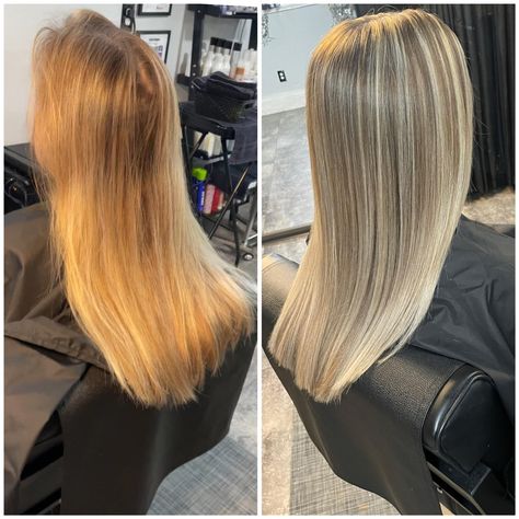 Before & After Summer Ready fresh #Blonde #Highlights at #beesambeauty #hairsalon and Gloss on top 🩷 https://beesambeauty.com/hair-highlights-vancouver-wa/ #vancouverwashington #blondehair #vancouverwasalon #blondespecialist #haircolor #highlights Highlights Before And After, Before And After Hair, Highlights Blonde, Vancouver Washington, Hair Dresser, Summer Ready, Blonde Highlights, Back To Black, Hair Highlights