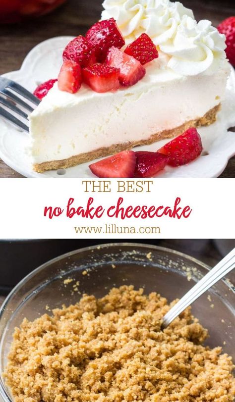 Best No Bake Cheesecake, Zucchini Recipes Baked, Recipe For Summer, Easy No Bake Cheesecake, Homemade Cheesecake, Baked Cheesecake Recipe, Dessert Bar Recipe, Easy Cheesecake Recipes, White Food