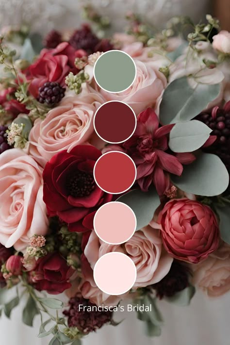 Mulberry Wedding Theme, Boho Winter Color Palette, Rustic Winter Wedding Colors, Winter Wedding Palette, Red Wedding Color Palette, Winter Wedding Theme Ideas, Wedding Theme Winter, Color Palette Winter, Wedding Color Ideas Winter