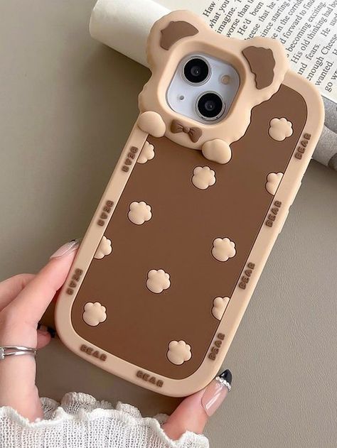 # brownie iphone asthetic back cover Cute Silicone Iphone Cases, Cute Iphone Phone Cases, I Phone 13 Cases, Cute Iphone 13 Cases, Cute Iphone 11 Cases, Iphone Phone Cases Aesthetic, Mobile Cover Design, Silicon Phone Cases, Brown Phone Case