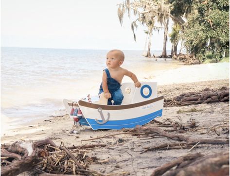 Babies With Blue Eyes, Boy 1st Birthday Photoshoot, Baby Boy 1st Birthday Photoshoot, Beach Cake Smash, Boat Photoshoot, Half Birthday Baby, Birthday Fishing, Cardboard Boat, Boat Theme