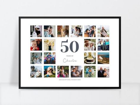 50th Birthday Photo Collage 50th Birthday Gift Birthday - Etsy Memory Collage, Birthday Photo Collage, Foto Collage, Birthday Collage, 50th Birthday Gifts, Birthday Photo, 50th Gifts, Special Birthday, Party Planner