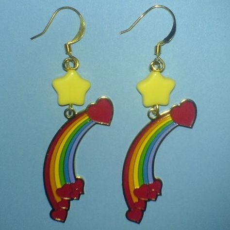 Funky Earrings, Funky Jewelry, Kid Core, Fun Earrings, Jewelry Inspo, Gravity Falls, Cute Earrings, Piercing Jewelry, A Rainbow