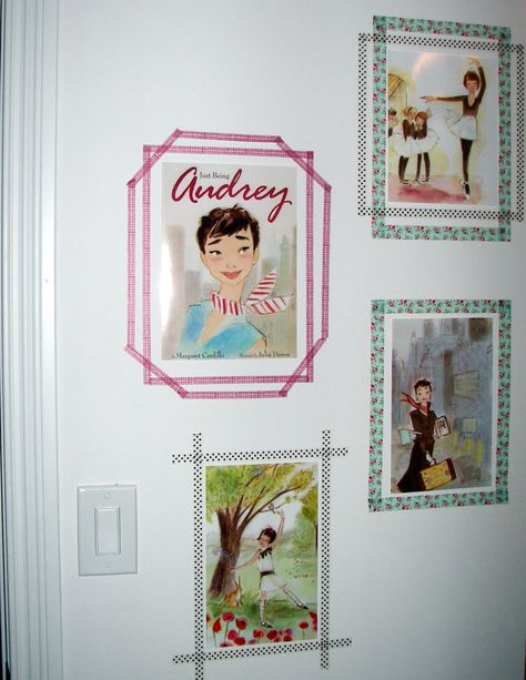 Inspired Adventures: Book Pages + Washi Tape = Art that Rocks Washi Tape Frame, Washi Tape Art, Washi Tape Wall Art, Washi Tape Decor, Washi Tape Wall, Tape Wall Art, Tape Wall, Unicorn Bedroom, Art Display Kids