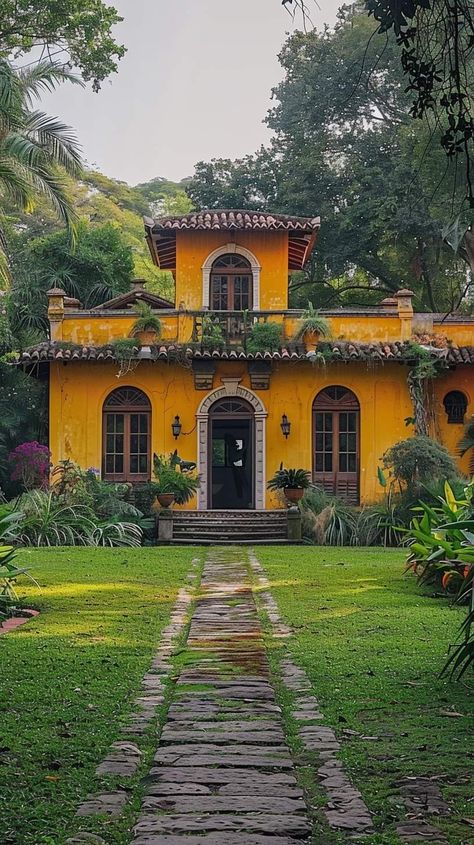 Colombian House, Buildings Reference, Studio Remodel, Spanish Mediterranean, Mediterranean House, Bob The Builder, Casas Coloniales, Spanish Style Homes, Guest Cottage