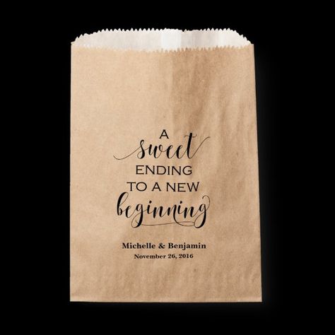 Wedding Favor Bag - Sweet Ending to New Beginning Red Wedding Favors, Burgundy Red Wedding, Easter Wrapping Paper, Popcorn Wedding, Blue Wedding Favors, Coffee Favors, Heart Wedding Favors, Love Story Wedding, Wedding Treats