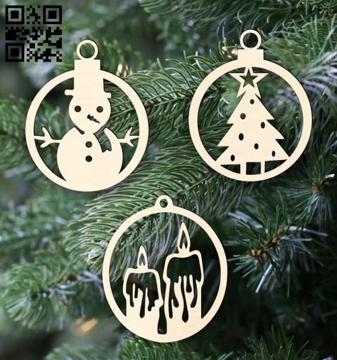 Christmas Tree Toys, Laser Cut Christmas, Laser Cut Wood Crafts, Wine Gift Boxes, Christmas Stencils, Vector Christmas, Christmas Tree Toy, Christmas Tree Baubles, Chinese Patterns