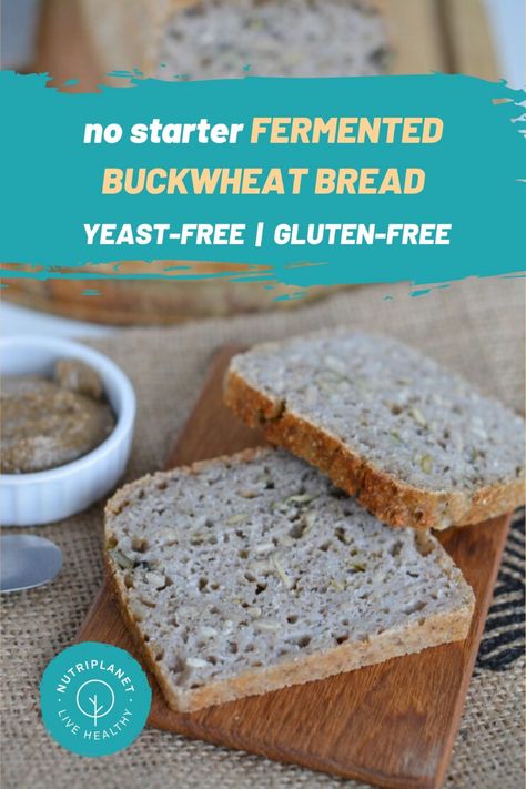 Quinoa Bread, Galletas Keto, Fermented Bread, Buckwheat Bread, Buckwheat Recipes, Gluten Free Yeast Free, Buckwheat Groats, Gf Bread, Inflammatory Diet