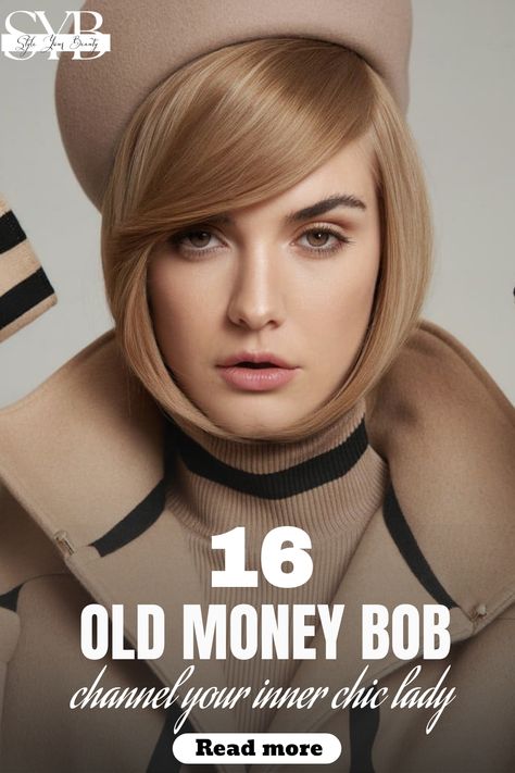 16 Old Money Bob hairstyles to channel your inner chic lady. Old Money Piece Hair, Old Money Bob Hair, Old Money Bob, Evening Vibes, Curly Pixie Cuts, Chin Length Bob, Asymmetrical Bob, Curly Pixie, Sleek Bob