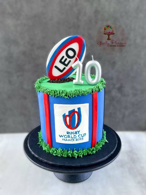 #rugbycake World Cup Birthday Cake, Rugby Birthday Cake, Rugby Cake, Rugby Party, Rugby Birthday, Sports Cakes, Scottish Rugby, 8th Birthday Cake, France Rugby