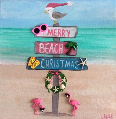 Christmas Summer Decorations, Christmas In The Tropics Decor, Christmas In Hawaii Party, Christmas In July Decorations Diy, Hawaiian Christmas Party Decorations, Christmas 2033, Merry Christmas Beach, Beachy Christmas Cards, Tropical Christmas Decorations