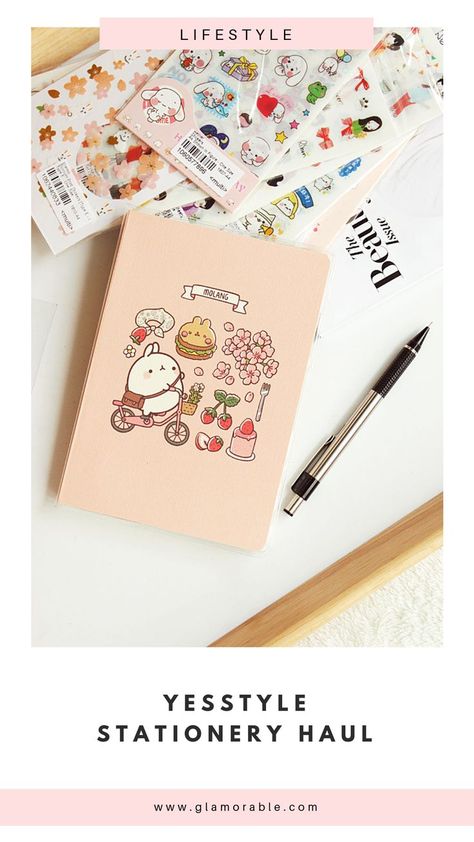 YesStyle Planner & Stationery Haul - cute pink Molang planner and stickers from Korea & Japan #stationery Stationary Station, Diy Stationery Storage, Santas Letter, Diy Stationery Set, Diy Stationery Paper, Japan Stationery, Stationery Haul, Study Stuff, Stationery Obsession