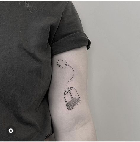 Tea Bag Tattoo, Bag Tattoo, Tea Tattoo, Food Tattoos, Shark Tattoos, Tattoo Design Book, Beauty Tattoos, Skin Art, Tea Bag