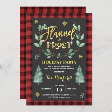 Flannel Holiday Party, Flannel And Frost Party, Flannel And Frost Holiday Party, Holiday Theme Party Ideas, Company Christmas Party Ideas, Xmas Party Ideas, Ward Activities, Work Party Games, Christmas Decorations Party